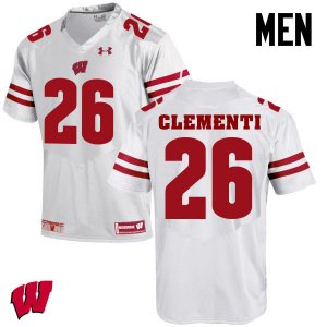 Men's Wisconsin Badgers NCAA #26 Chris Clementi White Authentic Under Armour Stitched College Football Jersey KJ31A58PY